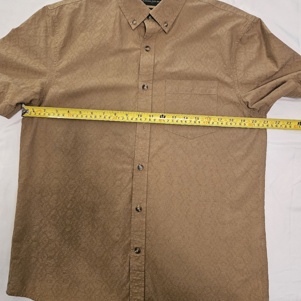 Banana Republic Tan Casual Button-Down Shirt